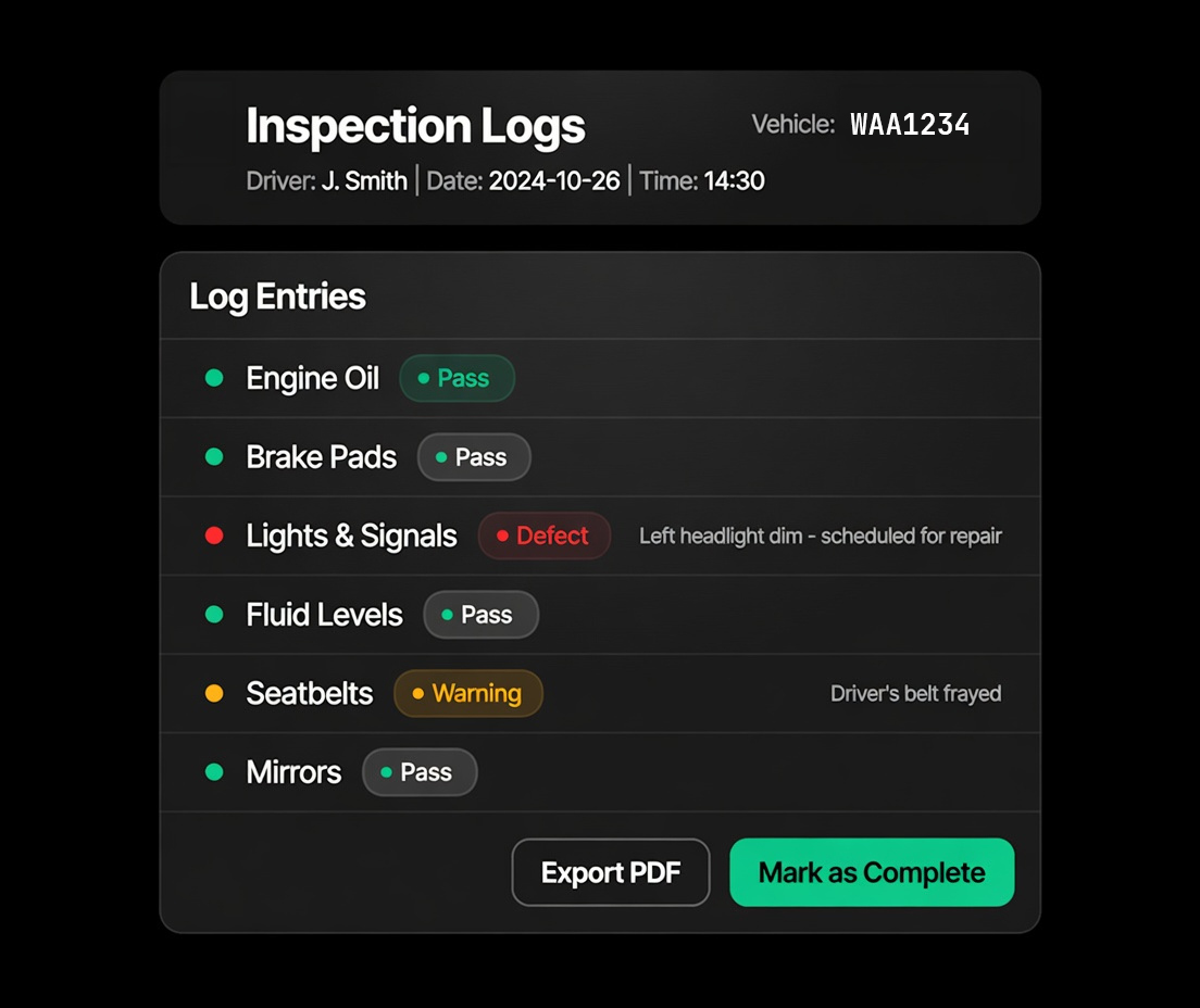 VEHICLE INSPECTION